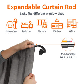 Amazon Basics 5/8-Inch Room Darkening Curtain Rod