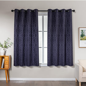 Jacquard 100% Blackout Thermal Insulated Curtains