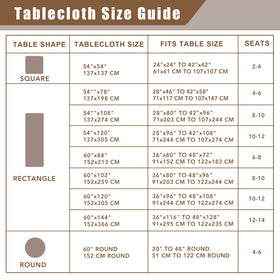 Fitable Faux Linen Tableclothes for Dining Kitchen Wedding Banquet Party