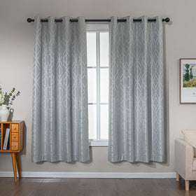 Jacquard 100% Blackout Thermal Insulated Curtains