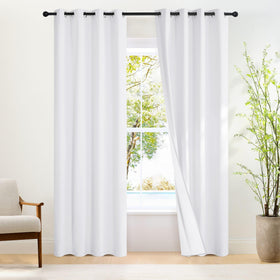 Grommet Blackout Curtains Set for Windows