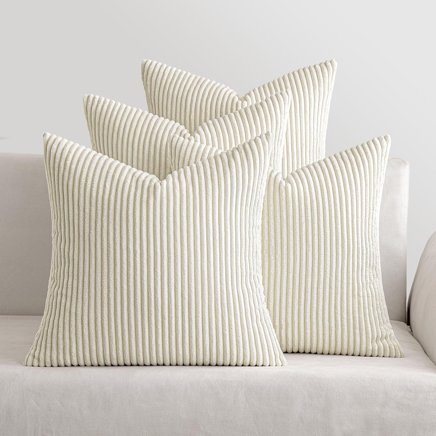 Boho Corduroy Throw Pillow Covers Set of 4