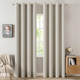 100% Blackout Linen Curtains for Bedroom & Living Room