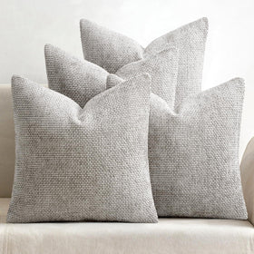 Chenille Throw Pillow Covers Set of 4