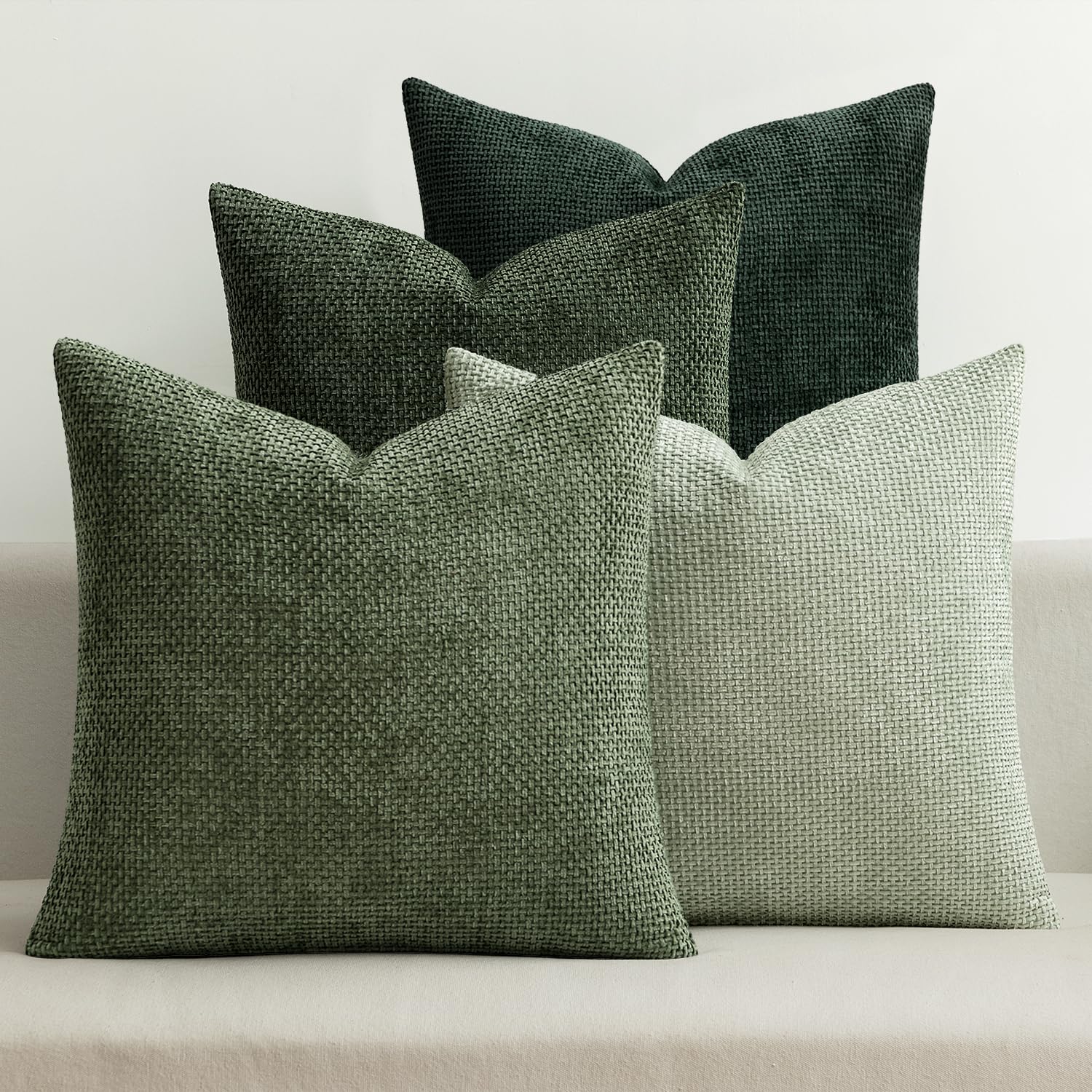Chenille Throw Pillow Covers Set of 4