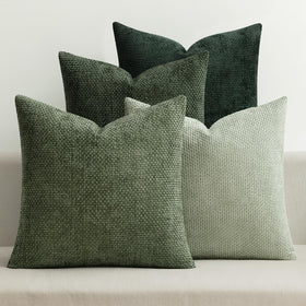 Chenille Throw Pillow Covers Set of 4