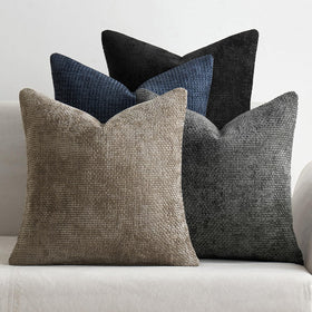 Chenille Throw Pillow Covers Set of 4