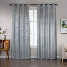 Jacquard 100% Blackout Thermal Insulated Curtains