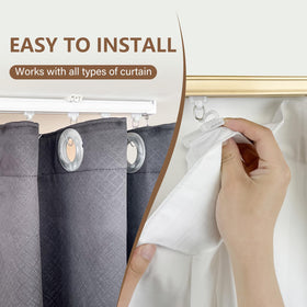 Ceiling Mounted Curtain Track Rail with Hooks