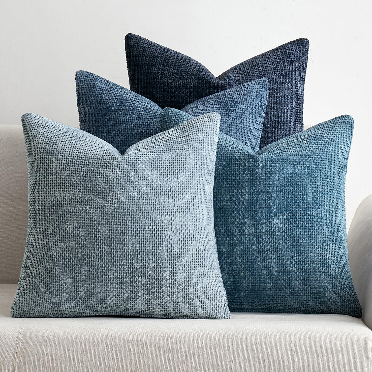 Chenille Throw Pillow Covers Set of 4