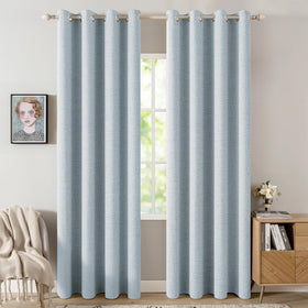 100% Blackout Linen Curtains for Bedroom & Living Room