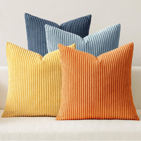 Boho Corduroy Throw Pillow Covers Set of 4