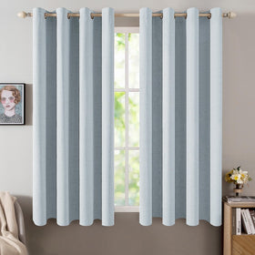 100% Blackout Linen Curtains for Bedroom & Living Room
