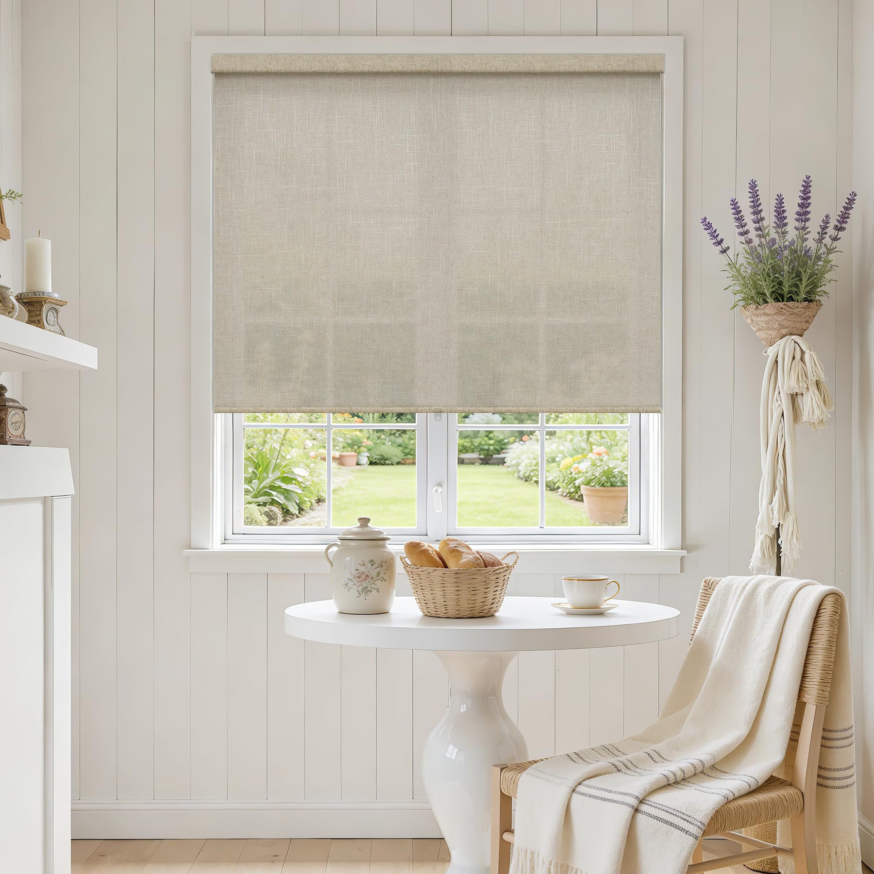 Cordless Light Filtering Roller Shades for Windows