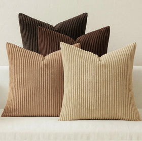 Boho Corduroy Throw Pillow Covers Set of 4