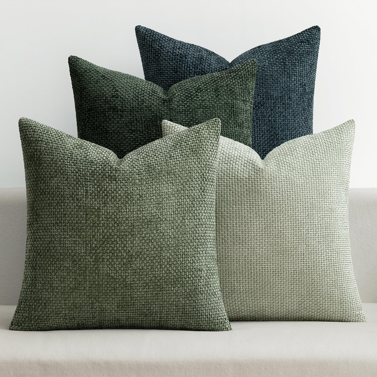 Chenille Throw Pillow Covers Set of 4
