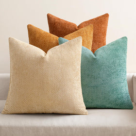 Chenille Throw Pillow Covers Set of 4