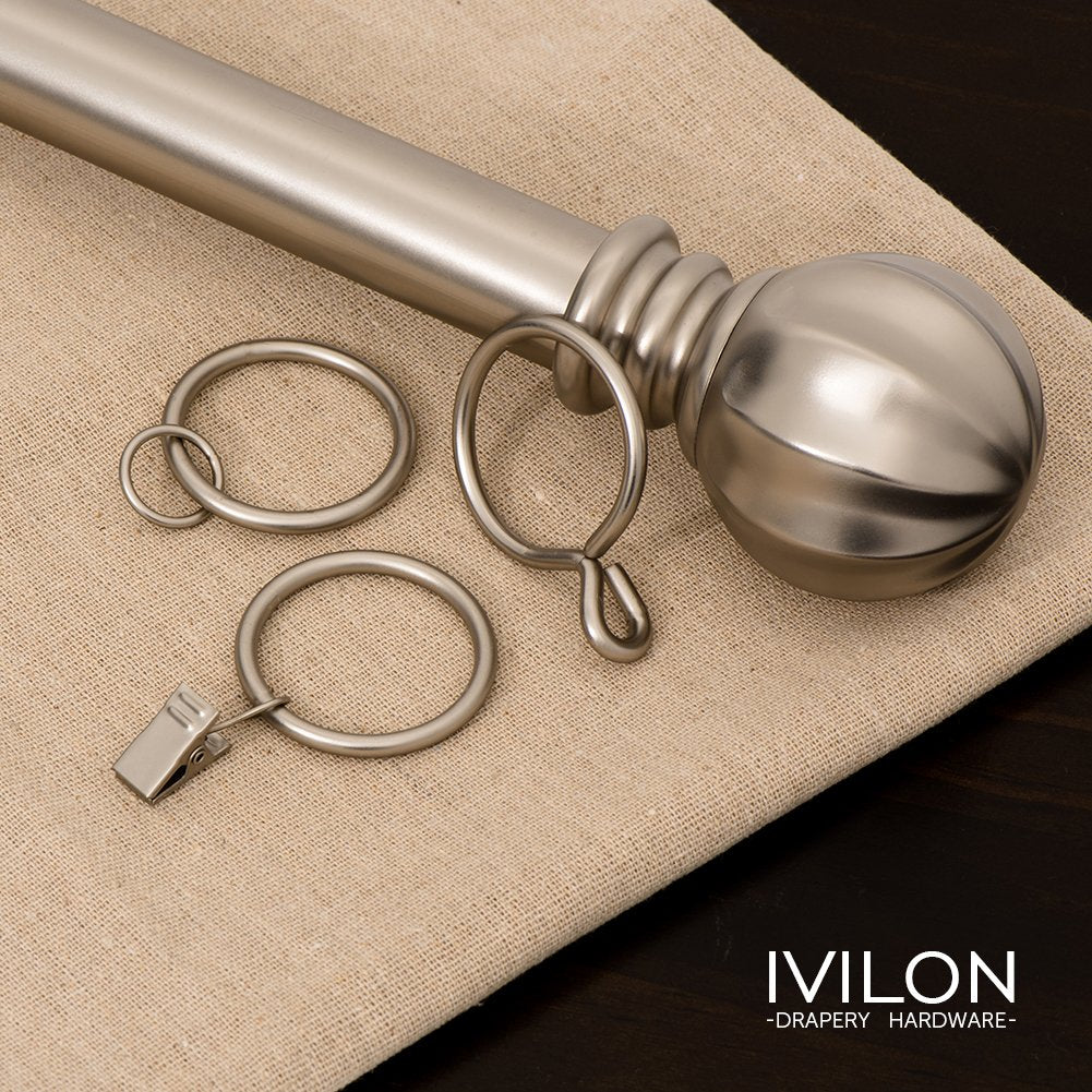 Ivilon Drapery Curtain Clip Rings - Clips Ring for Curtain Panels