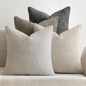 Chenille Throw Pillow Covers Set of 4