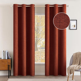 100% Blackout Linen Curtains for Bedroom & Living Room