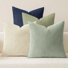 Boho Corduroy Throw Pillow Covers Set of 4