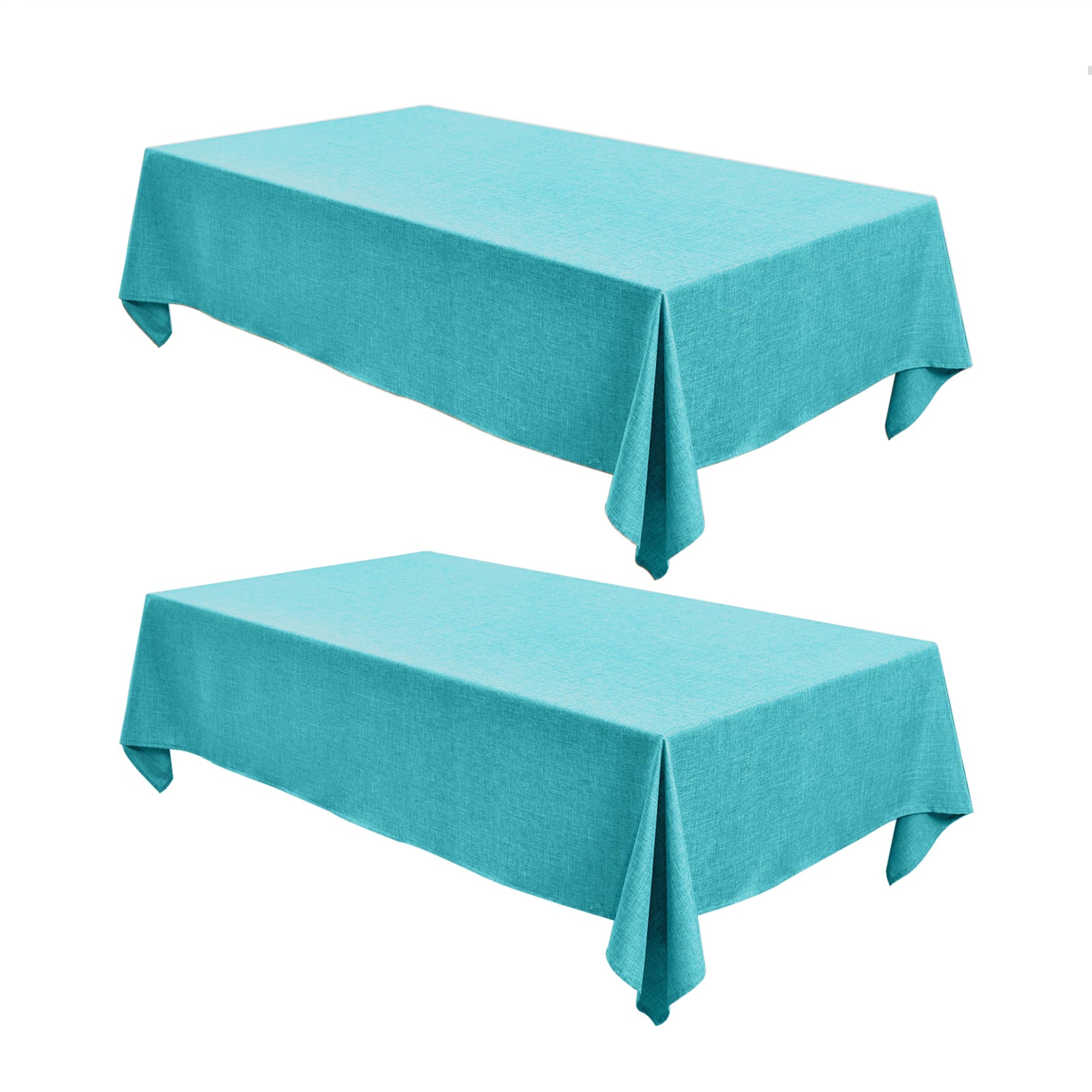 Faux Linen Wrinkle Free Tablecloth Set of 2