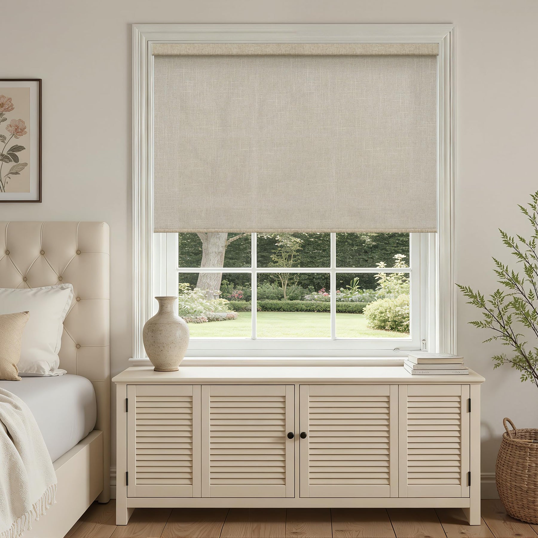 Cordless Light Filtering Roller Shades for Windows