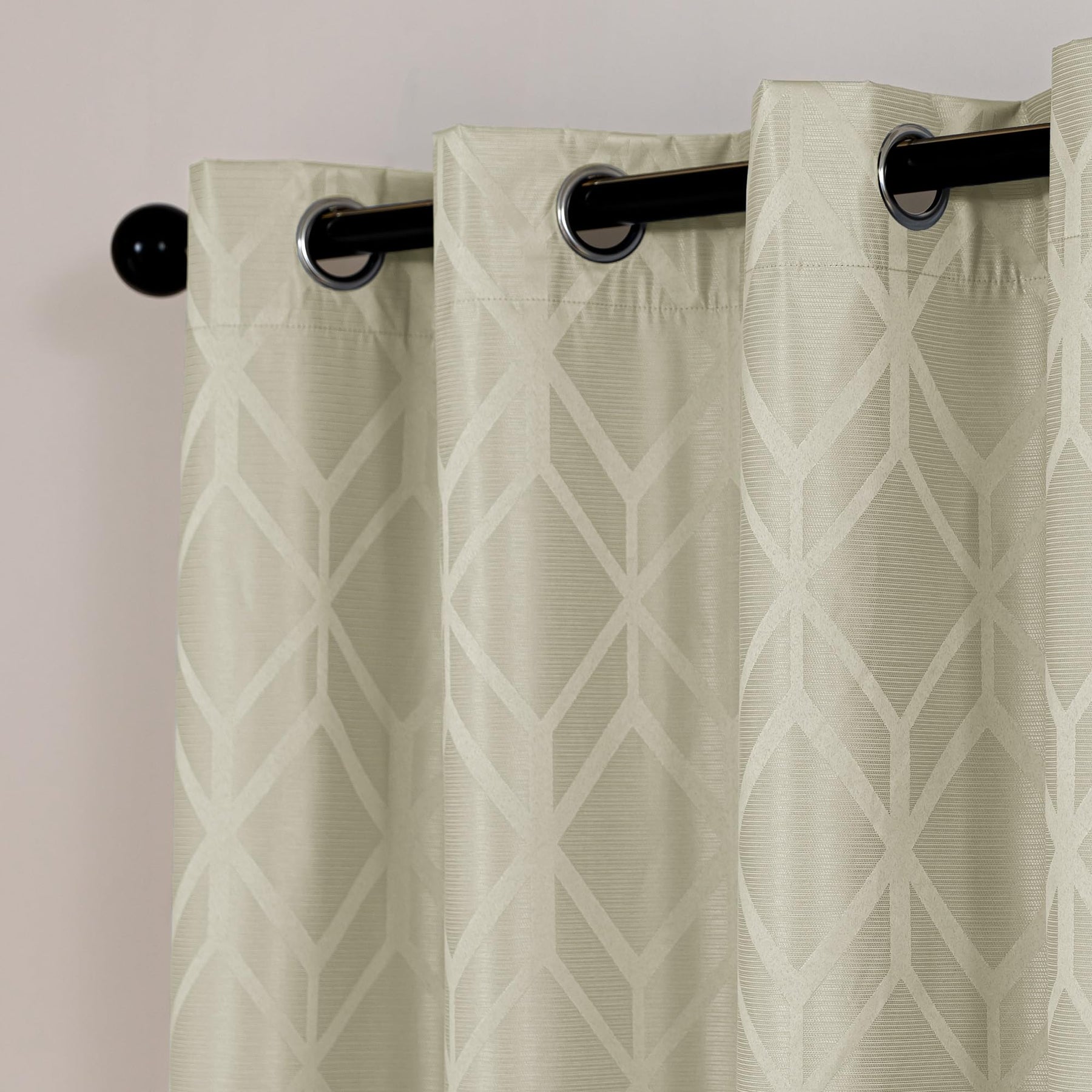 Jacquard 100% Blackout Thermal Insulated Curtains