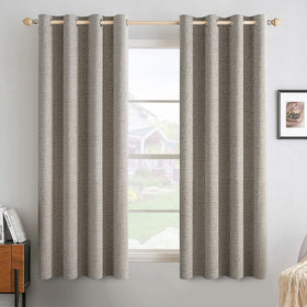 100% Blackout Linen Curtains for Bedroom & Living Room