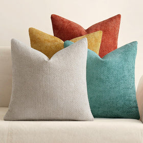 Chenille Throw Pillow Covers Set of 4