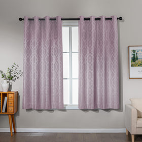 Jacquard 100% Blackout Thermal Insulated Curtains