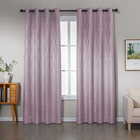 Jacquard 100% Blackout Thermal Insulated Curtains