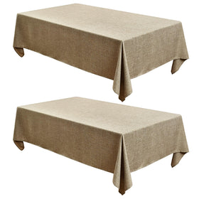 Fitable Faux Linen Tableclothes for Dining Kitchen Wedding Banquet Party