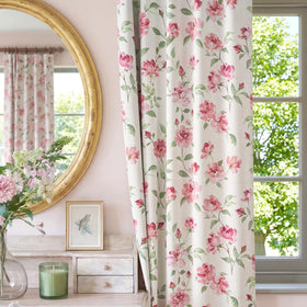 Boho Floral Room Darkening Linen Curtains
