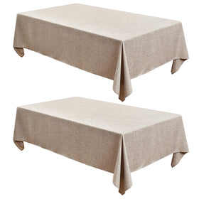 Fitable Faux Linen Tableclothes for Dining Kitchen Wedding Banquet Party