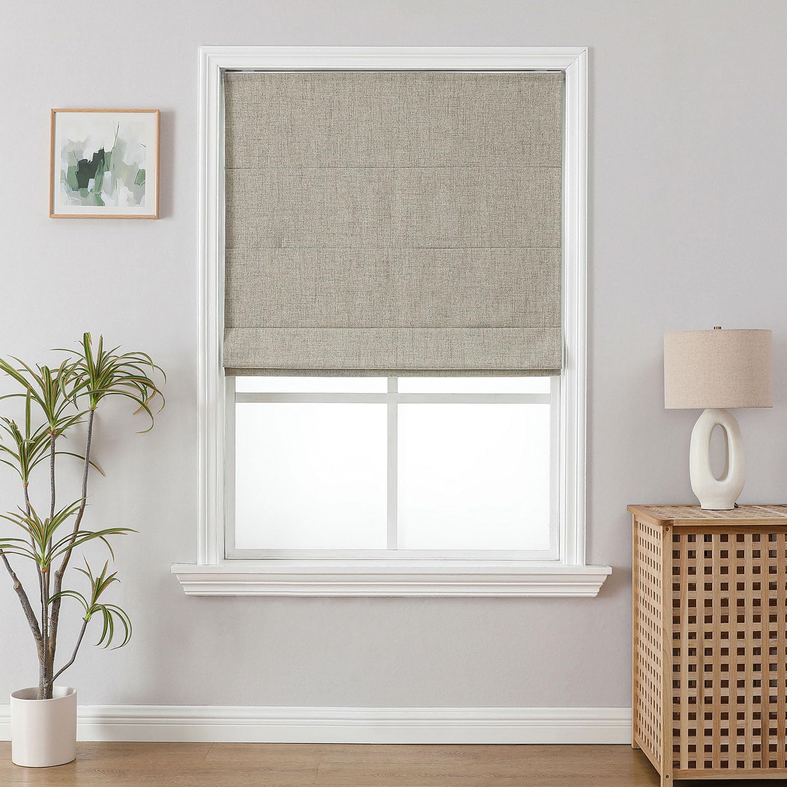 Cordless Linen Blackout Roman Shades