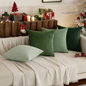 Boho Corduroy Throw Pillow Covers Set of 4