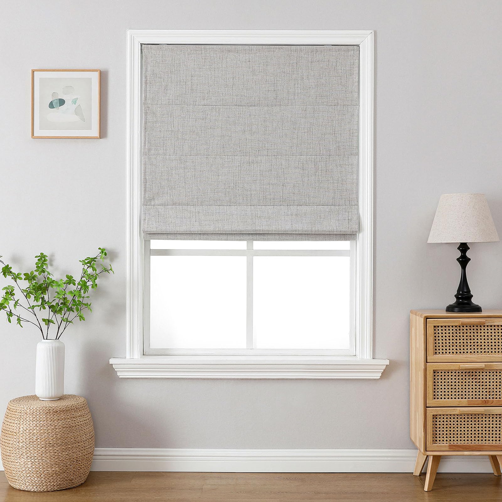 Cordless Linen Blackout Roman Shades
