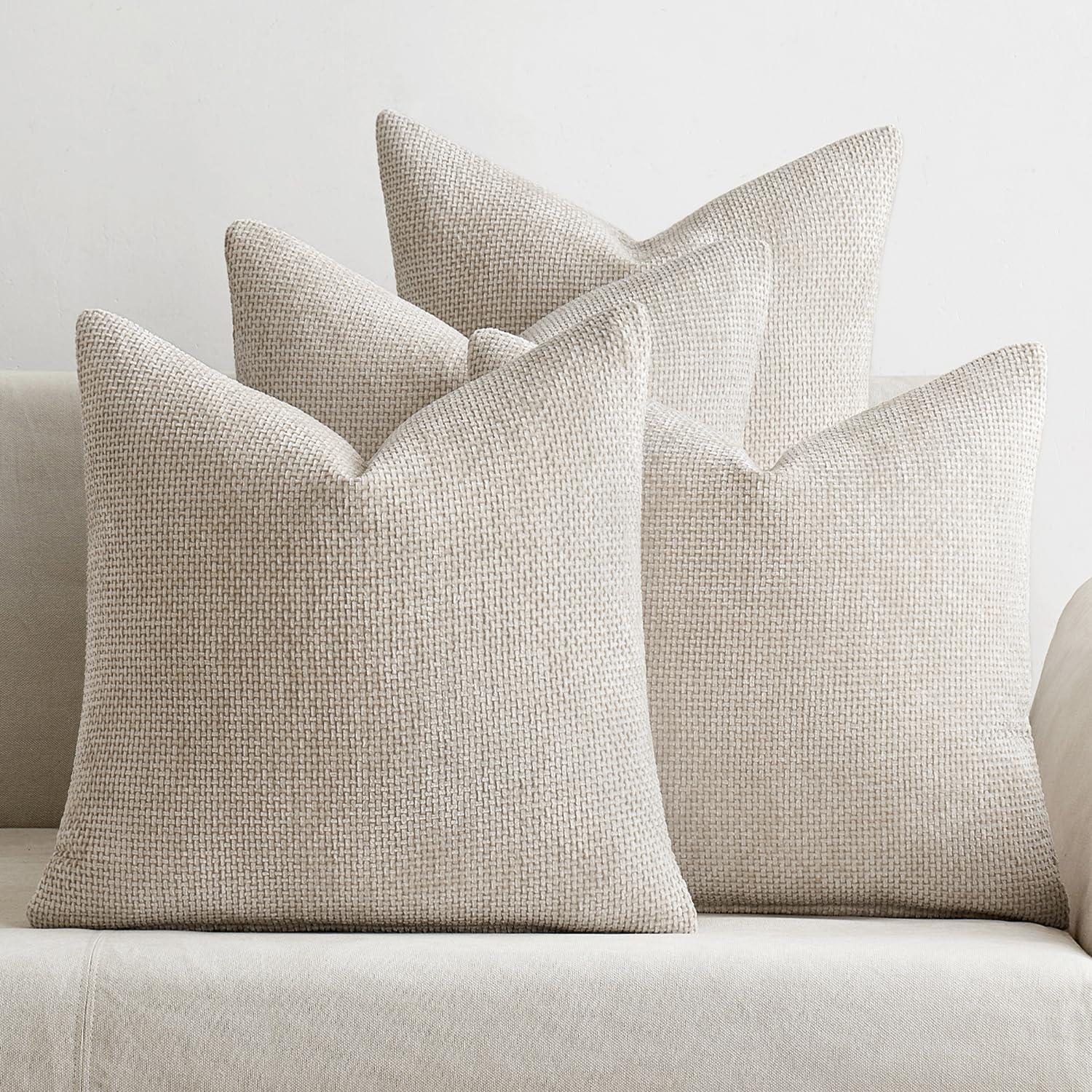 Chenille Throw Pillow Covers Set of 4
