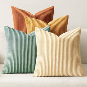 Boho Corduroy Throw Pillow Covers Set of 4