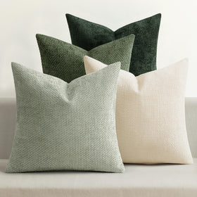 Chenille Throw Pillow Covers Set of 4