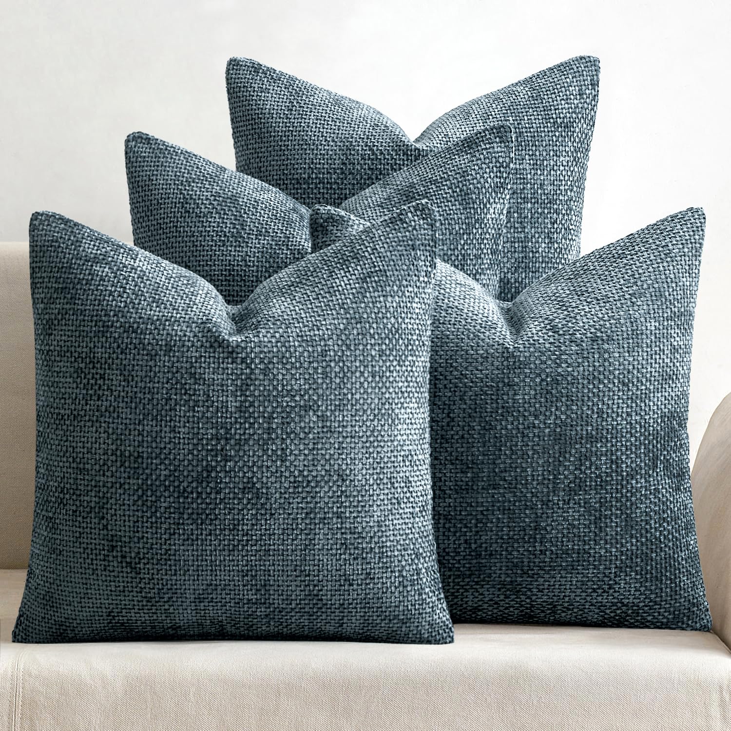Chenille Throw Pillow Covers Set of 4