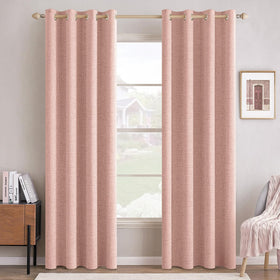 100% Blackout Linen Curtains for Bedroom & Living Room