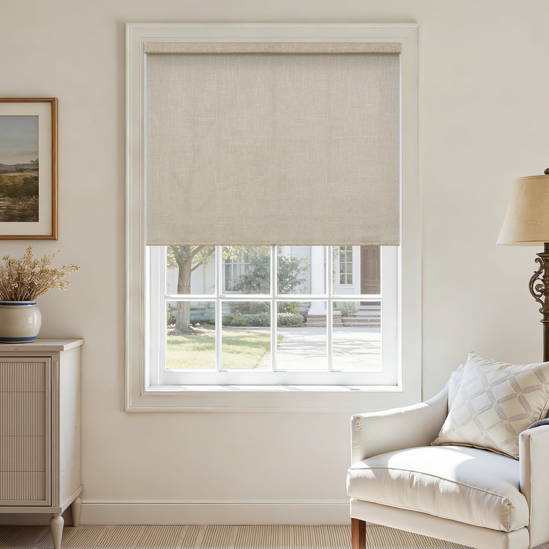 Cordless Light Filtering Roller Shades for Windows