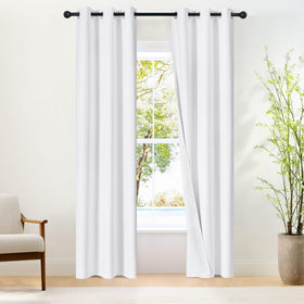 Grommet Blackout Curtains Set for Windows