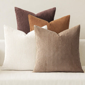 Boho Corduroy Throw Pillow Covers Set of 4