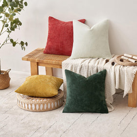 Chenille Throw Pillow Covers Set of 4