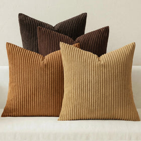 Boho Corduroy Throw Pillow Covers Set of 4