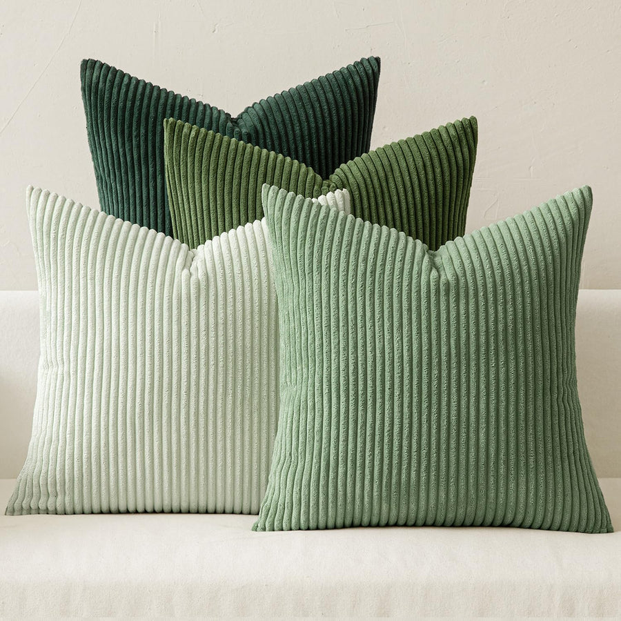 Boho Corduroy Throw Pillow Covers Set of 4