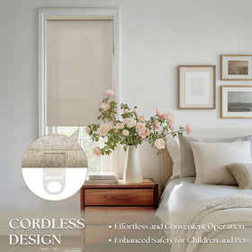 Cordless Light Filtering Roller Shades for Windows